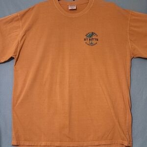 ISLAND GROOVE Men's Orange St. Kitts Short Sleeve Graphic T-Shirt - Size 3XL